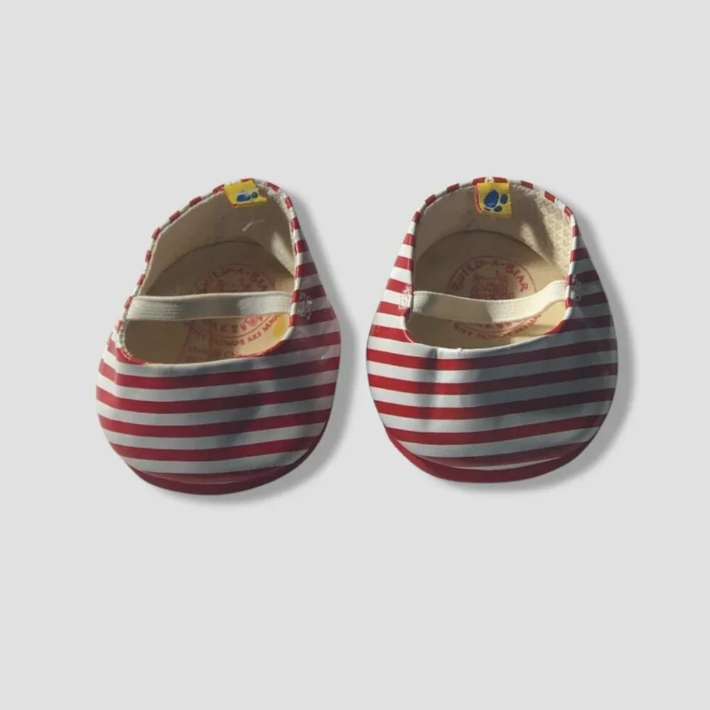 Build A Bear Candy Cane Dress Red and White One Size